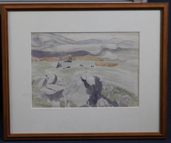 § John Northcote Nash (1893-1977) Study, Skye c.1954, 9.5 x 13.5in. Provenance: New Grafton Gallery